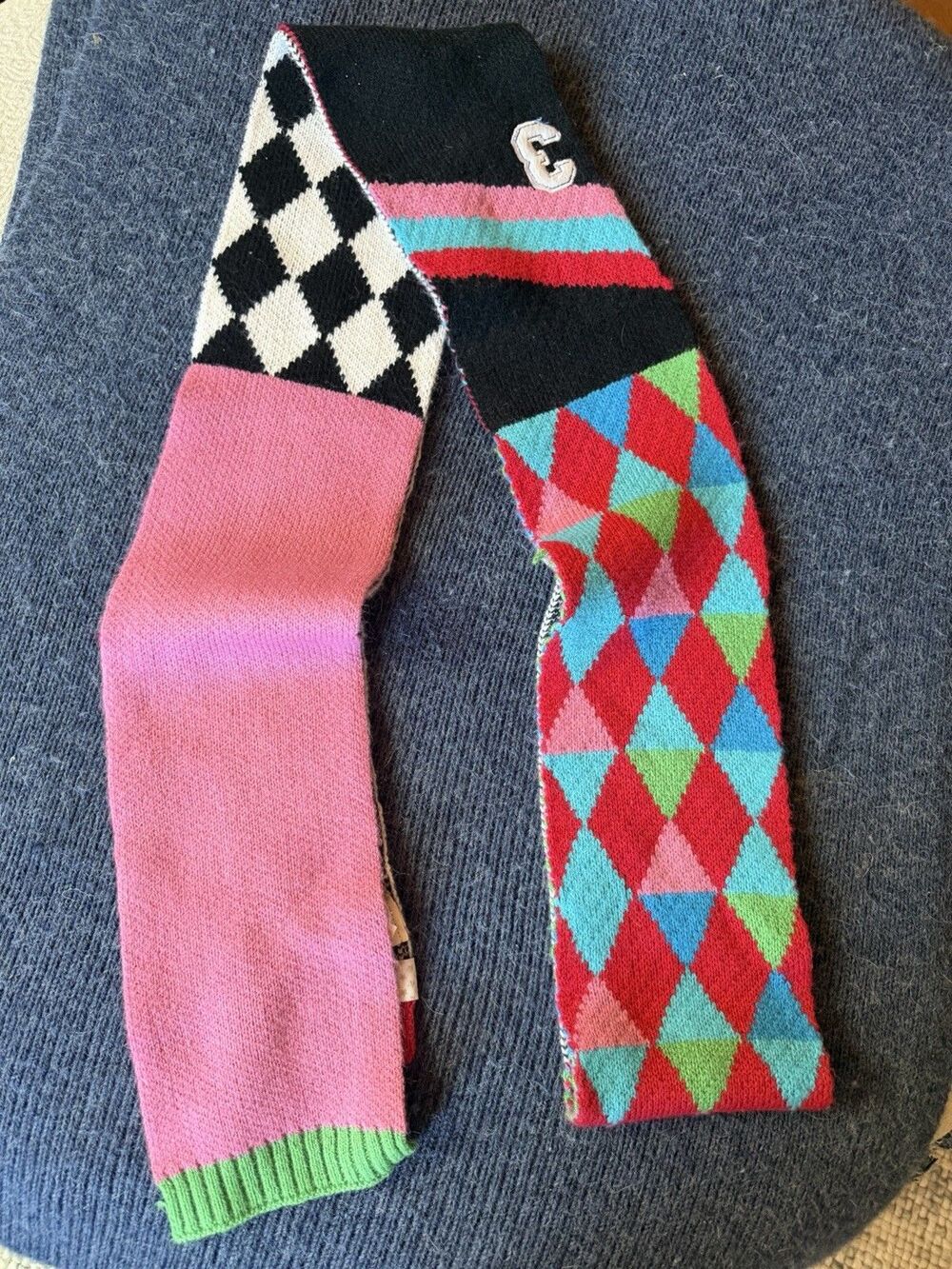 Littlemismatched Scarf Rectangular Argyle Checkerboard Patchwork Design